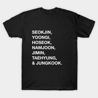 BTS names T-Shirt